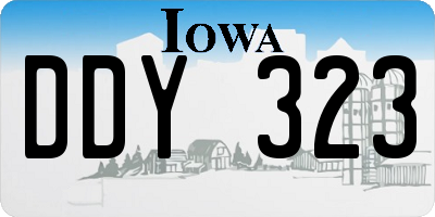 IA license plate DDY323