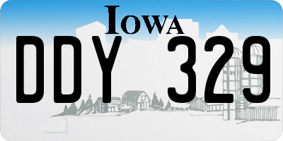 IA license plate DDY329