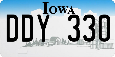 IA license plate DDY330