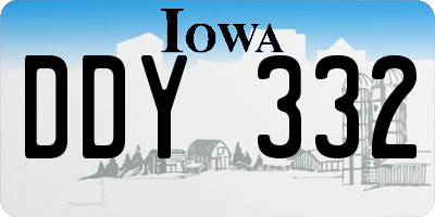 IA license plate DDY332