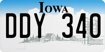 IA license plate DDY340