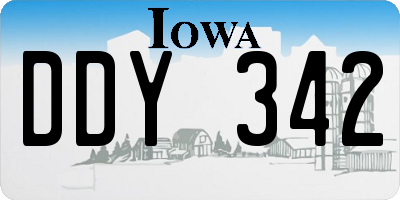 IA license plate DDY342