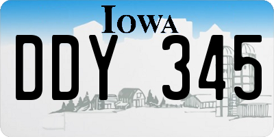 IA license plate DDY345