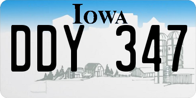 IA license plate DDY347