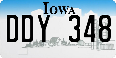IA license plate DDY348
