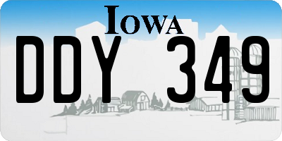 IA license plate DDY349