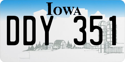IA license plate DDY351
