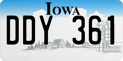 IA license plate DDY361
