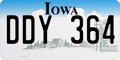 IA license plate DDY364