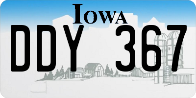 IA license plate DDY367