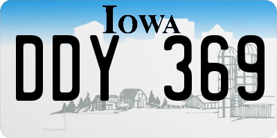 IA license plate DDY369