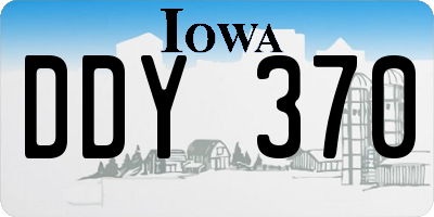 IA license plate DDY370
