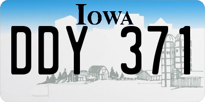 IA license plate DDY371