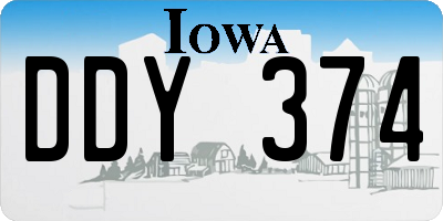 IA license plate DDY374