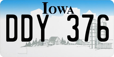 IA license plate DDY376