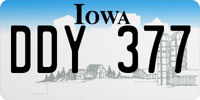 IA license plate DDY377
