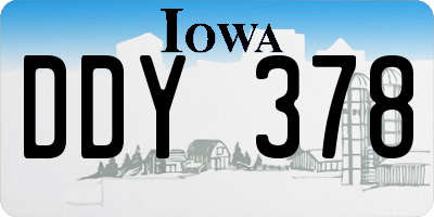 IA license plate DDY378