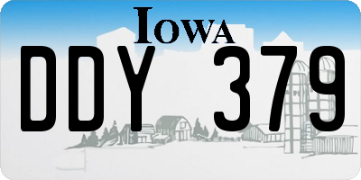 IA license plate DDY379