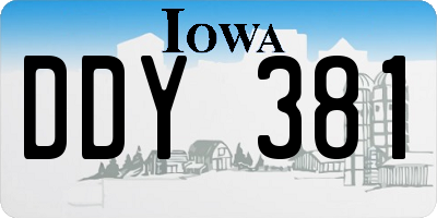 IA license plate DDY381