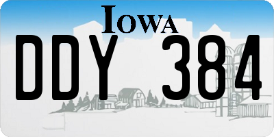 IA license plate DDY384