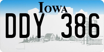IA license plate DDY386