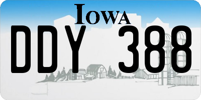 IA license plate DDY388