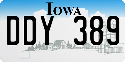 IA license plate DDY389