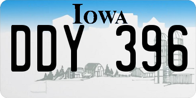 IA license plate DDY396
