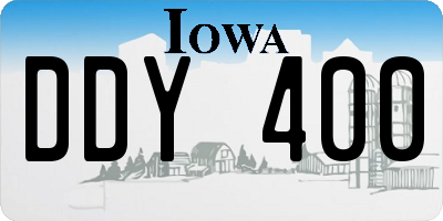 IA license plate DDY400