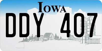 IA license plate DDY407