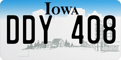 IA license plate DDY408