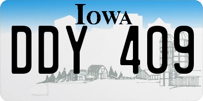 IA license plate DDY409