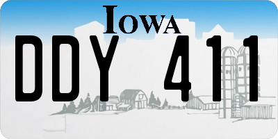 IA license plate DDY411