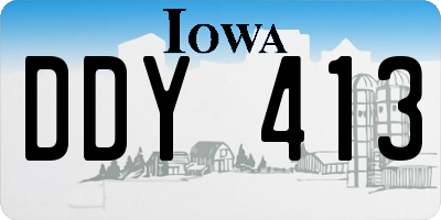 IA license plate DDY413