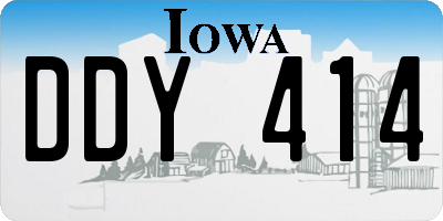 IA license plate DDY414