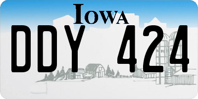 IA license plate DDY424