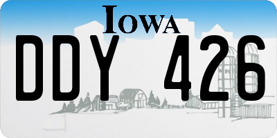 IA license plate DDY426