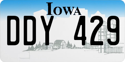 IA license plate DDY429