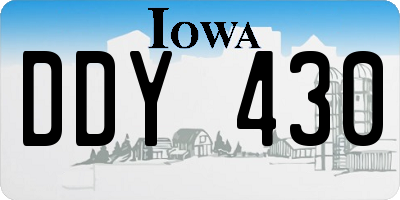 IA license plate DDY430