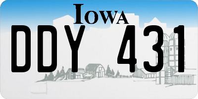 IA license plate DDY431