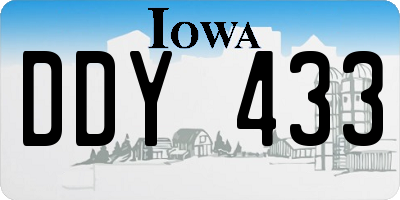 IA license plate DDY433