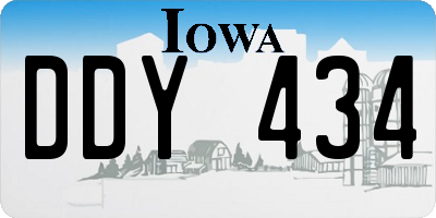 IA license plate DDY434