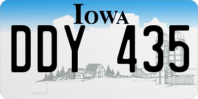 IA license plate DDY435