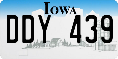 IA license plate DDY439