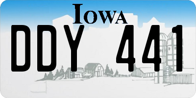IA license plate DDY441