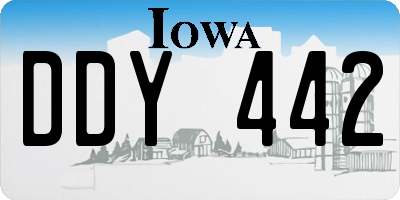 IA license plate DDY442
