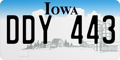 IA license plate DDY443