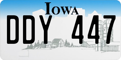 IA license plate DDY447
