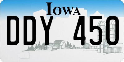IA license plate DDY450