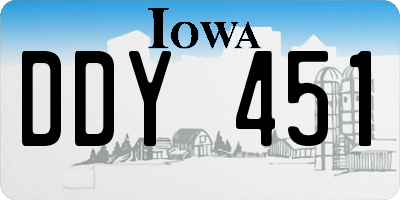 IA license plate DDY451